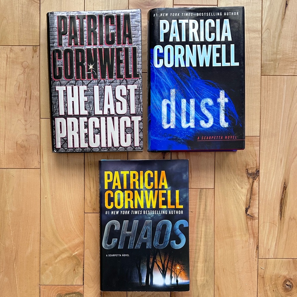 Patricia Cornwell Hardcover Set - The Last Precinct, Dust, Chaos